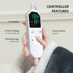 electric wearable blanket with foot pocket