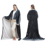electric wearable blanket with foot pocket