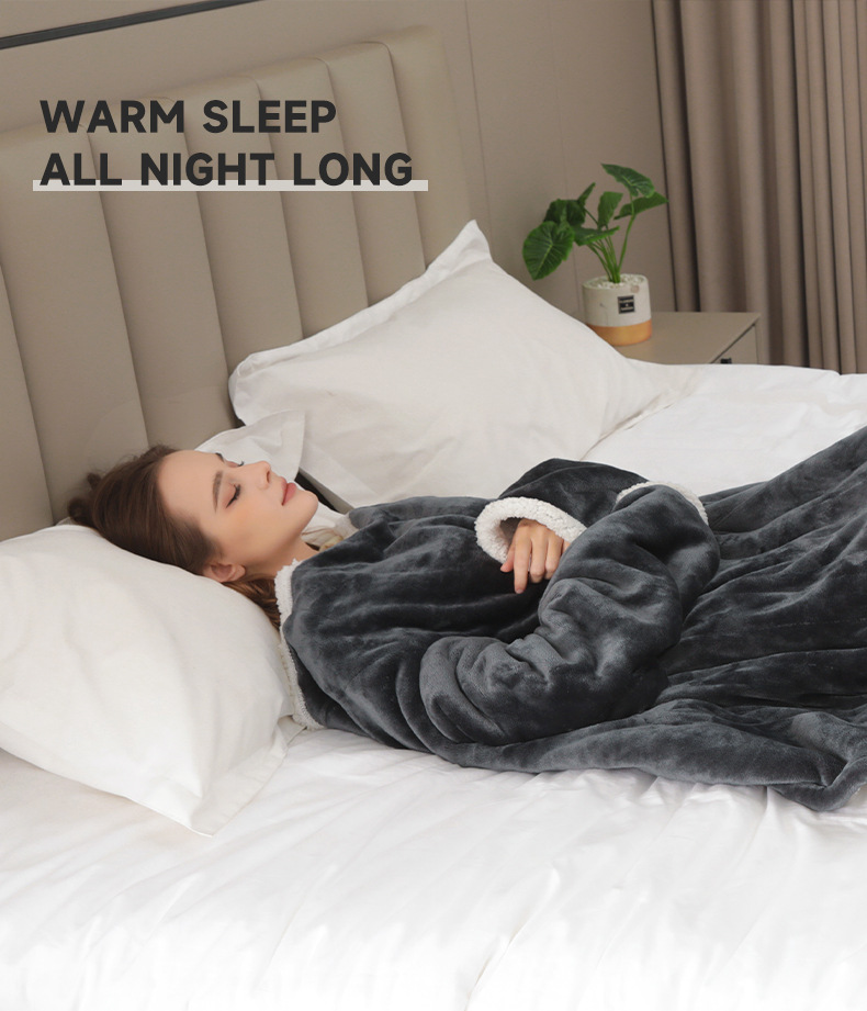electric wearable blanket with foot pocket 17