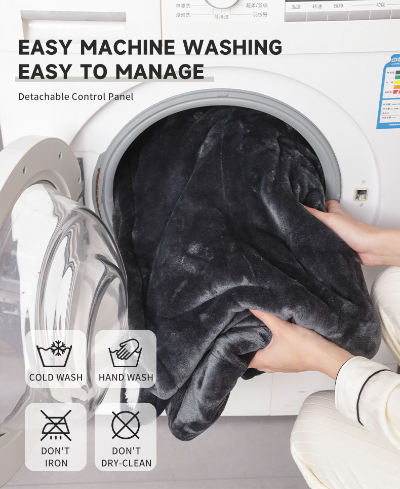 electric wearable blanket with foot pocket 18