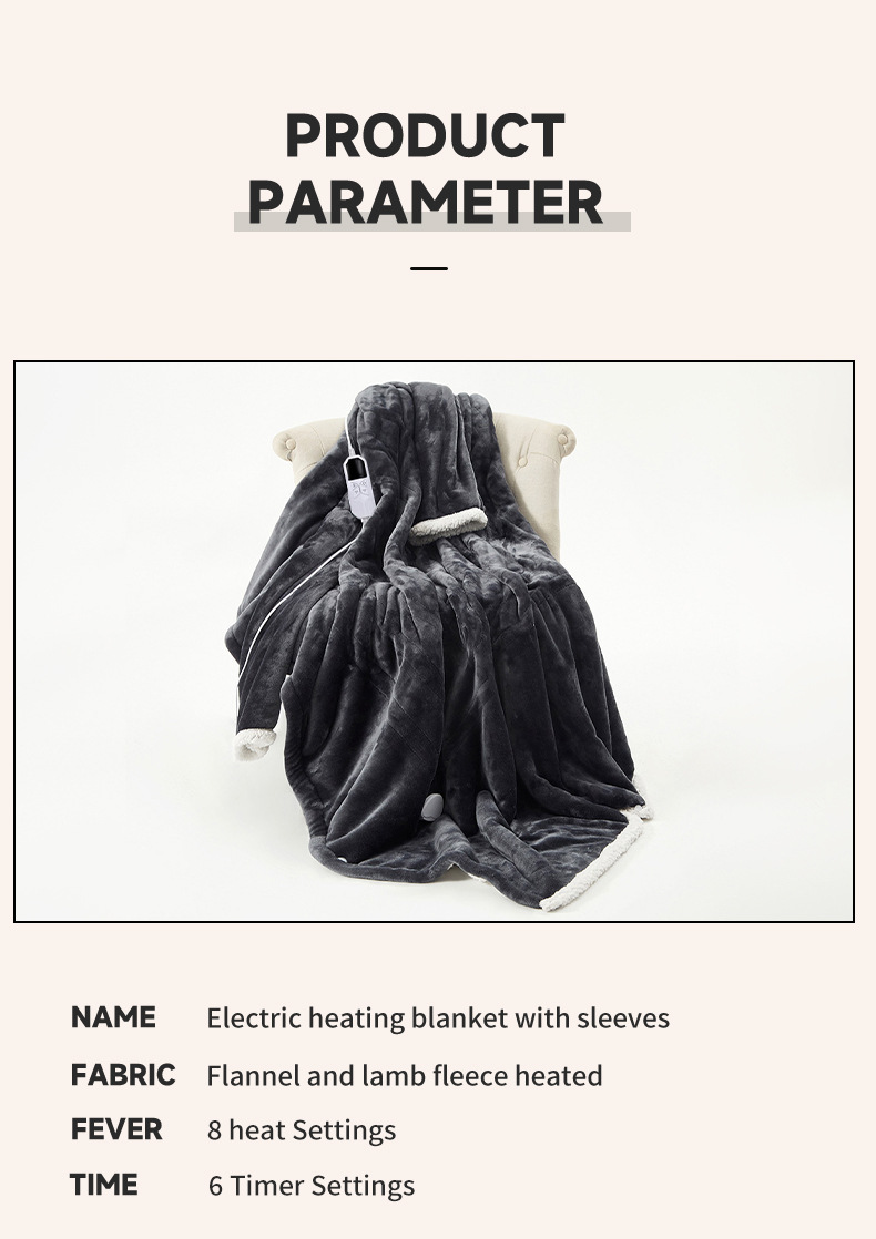 electric wearable blanket with foot pocket 19