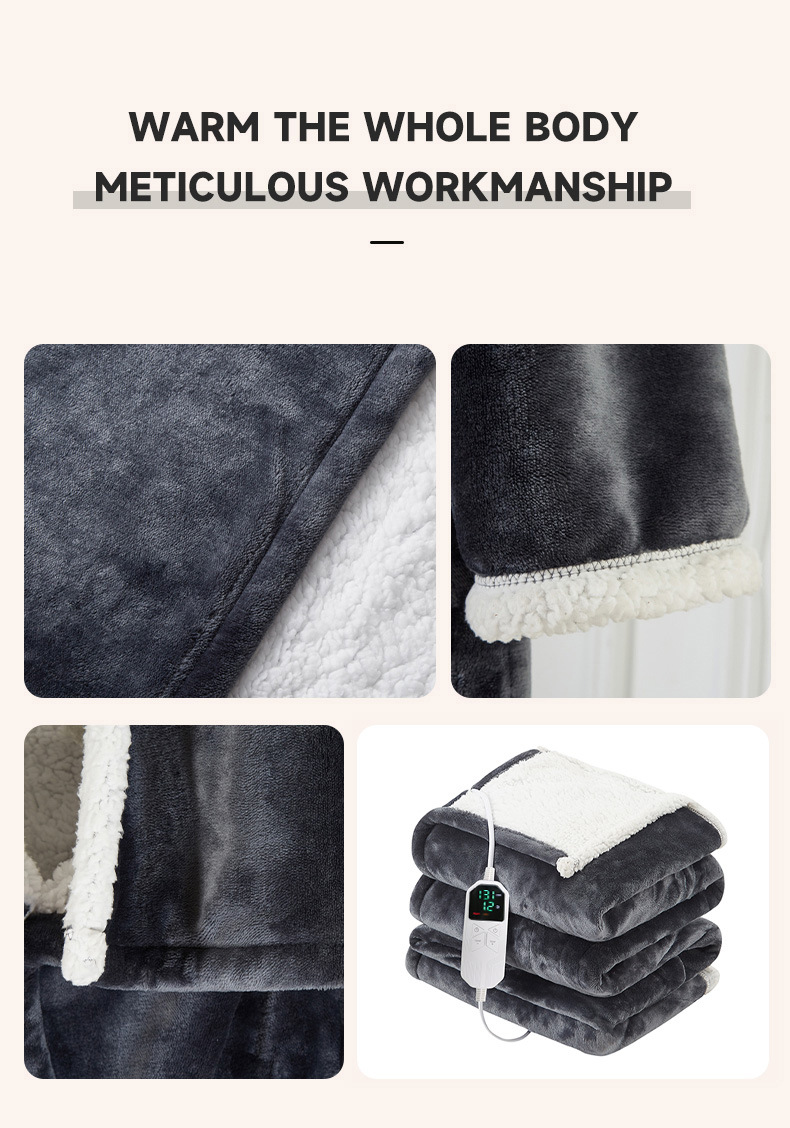 electric wearable blanket with foot pocket 21