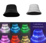 fiber optic led glow bucket hat
