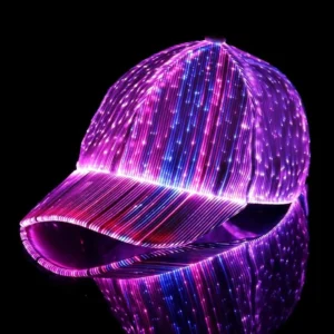 light‑up led fiber optic baseball cap