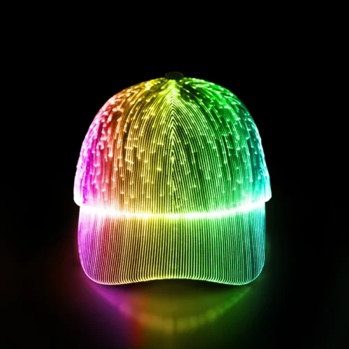 light‑up led fiber optic baseball cap