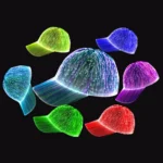 light‑up led fiber optic baseball cap