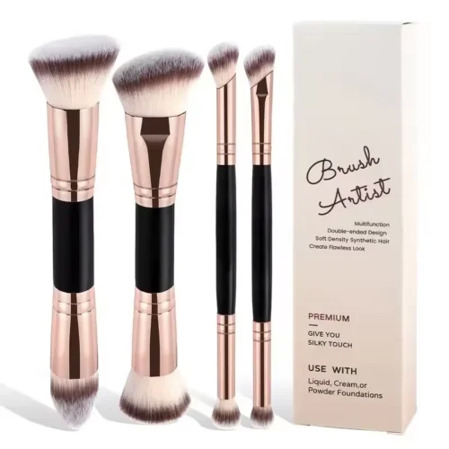 set dual ended makeup brushes