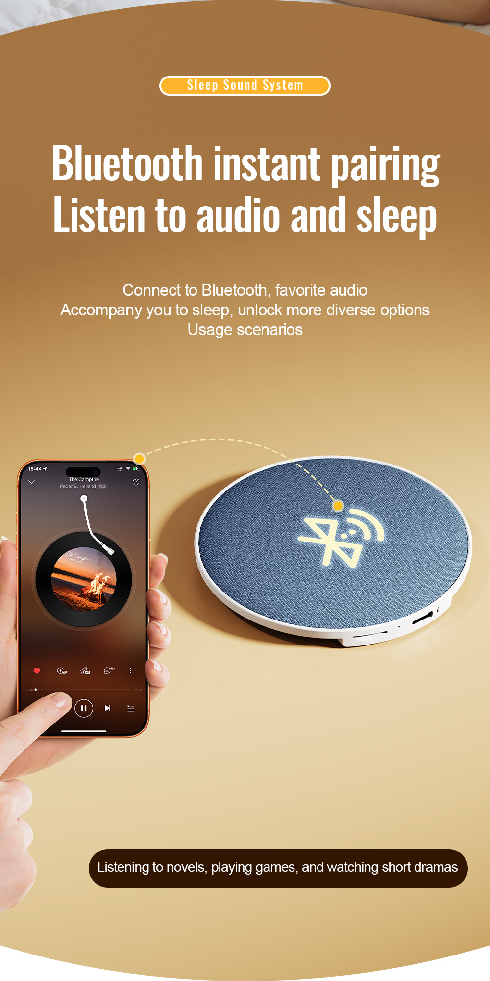 under pillow bluetooth sleep speaker 10