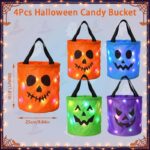 preview led halloween pumpkin light candy buckets