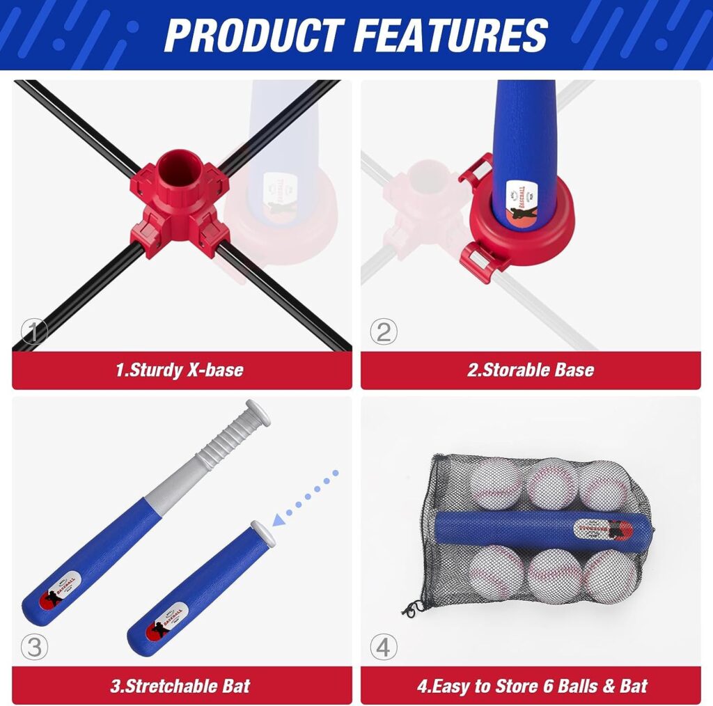 3 in 1 kids baseball set detail 6