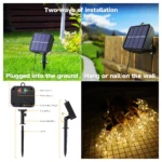 solar outdoor led string lights