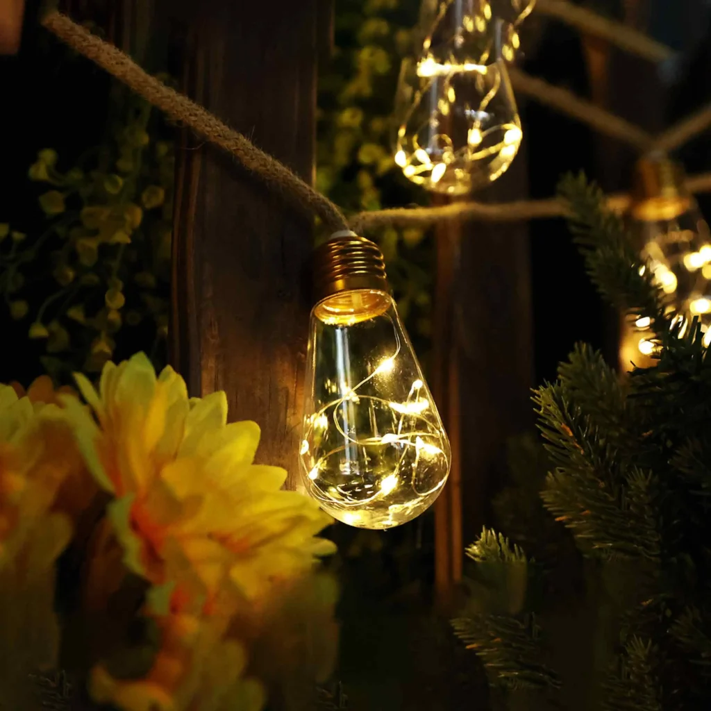 solar outdoor led string lights